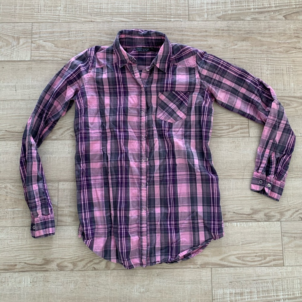 Topshop plaid shirt